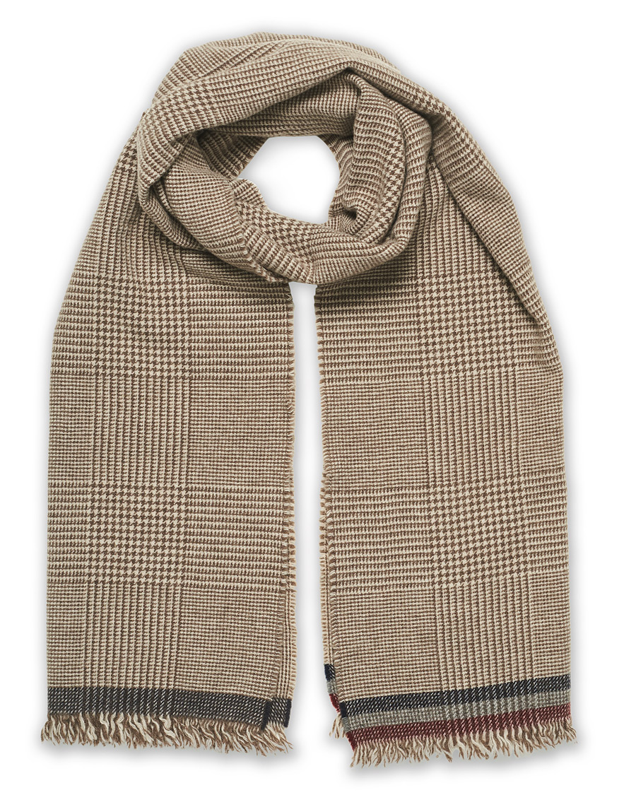 Homme | Begg & Co Vaudie Wash Lambswool/Cashmere Scarf Natural Stone | Begg & Co | Vaudie Wash Lambswool/Cashmere Scarf Natural Stone