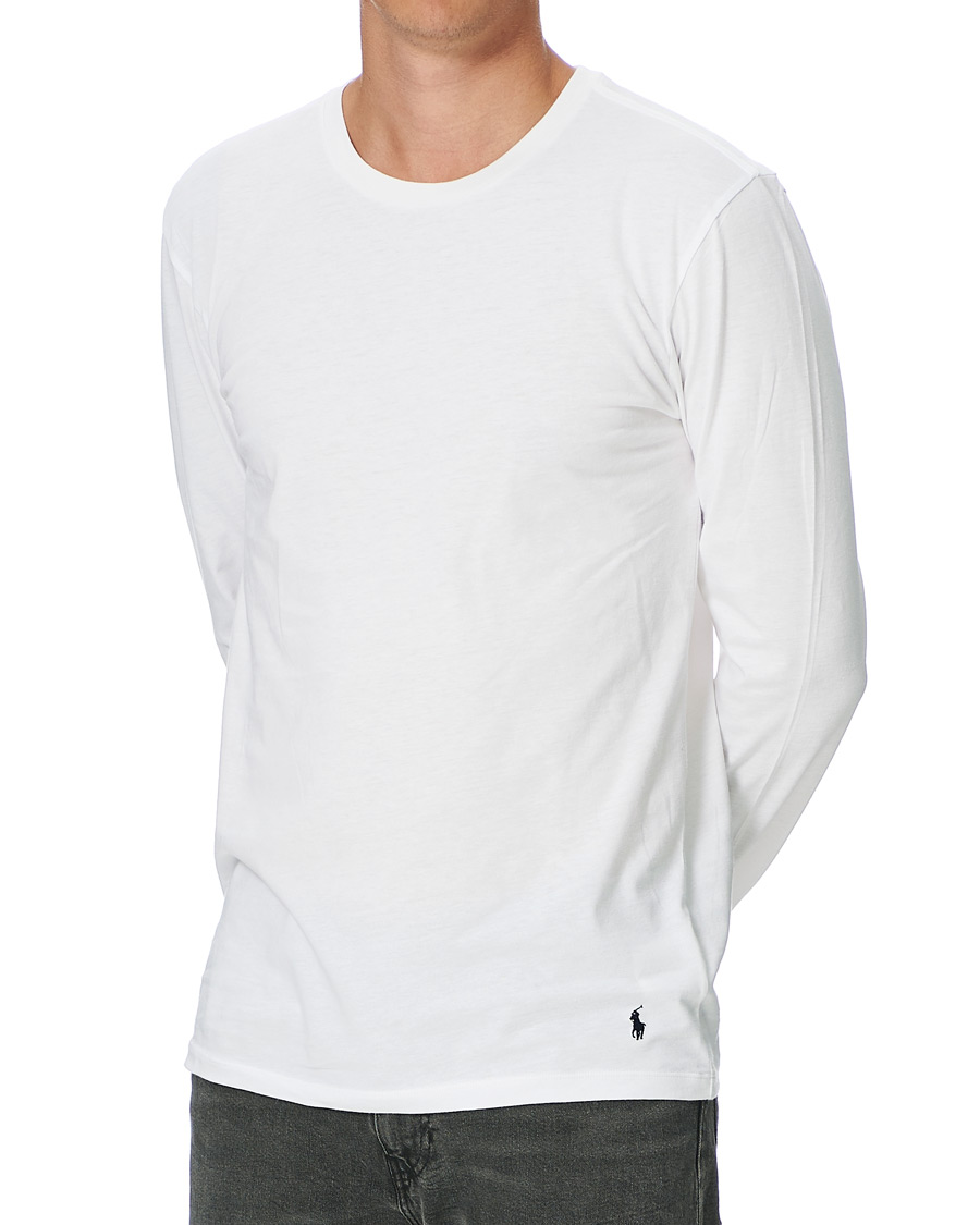 Homme | T-shirts | Polo Ralph Lauren | 3-Pack Long Sleeve Tee White/Black/Heather