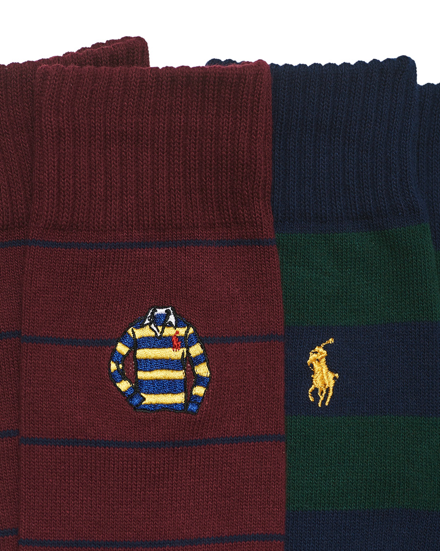 Heren | Ondergoed | Polo Ralph Lauren | 2-Pack Embroidered Rugby Shirt Socks Wine