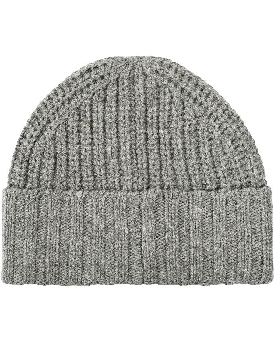 Homme | Polo Ralph Lauren Chunky Rib Bear Beanie Classic Grey Heather | Polo Ralph Lauren | Chunky Rib Bear Beanie Classic Grey Heather