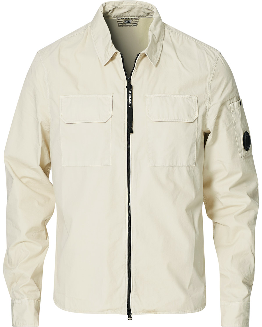 Homme | Chemises | C.P. Company | Garment Dyed Overshirt Ecru