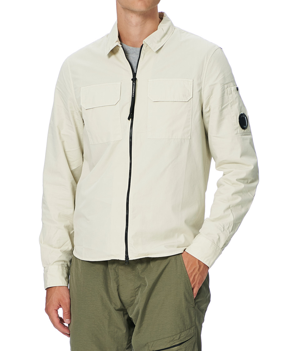 Homme | Chemises | C.P. Company | Garment Dyed Overshirt Ecru