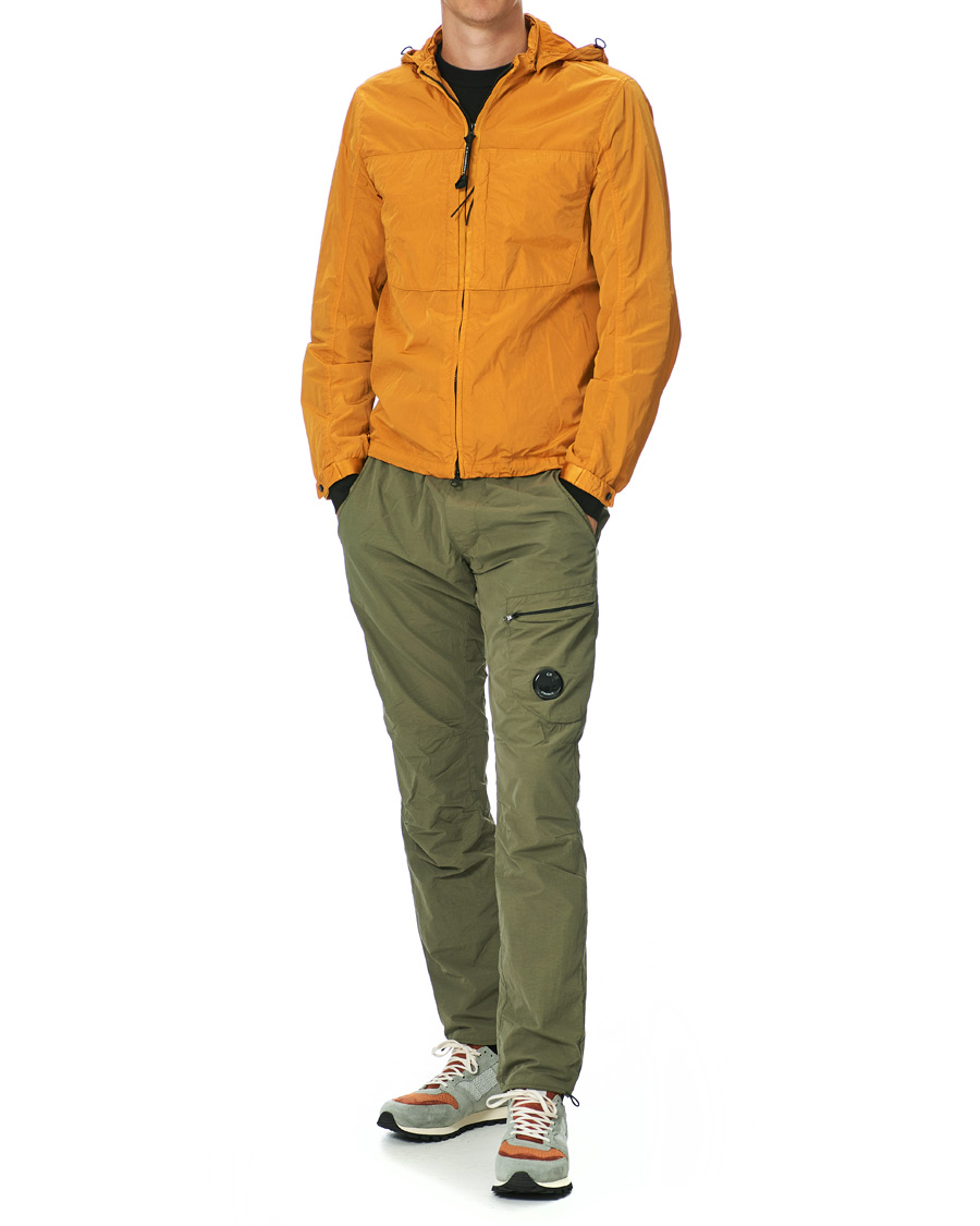 Homme | Manteaux Et Vestes | C.P. Company | Chrome Garment Dyed Nylon Hooded Overshirt Orange