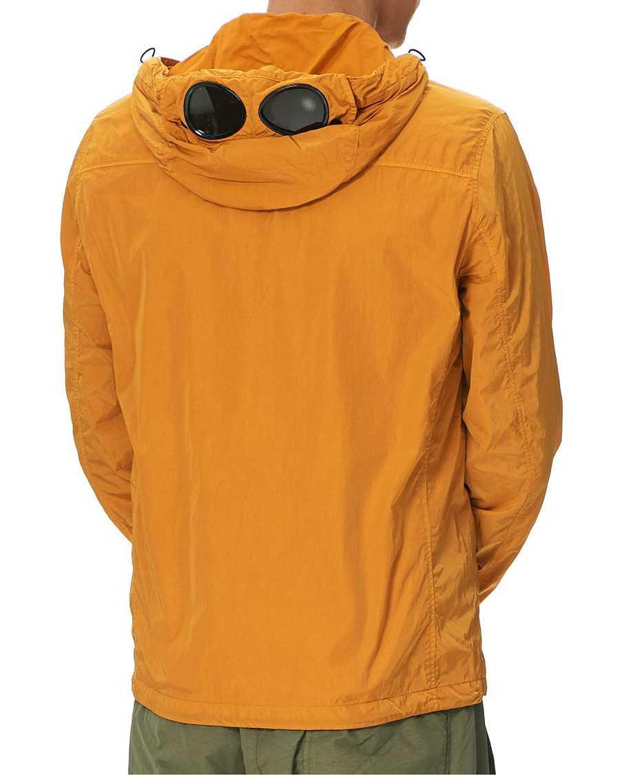 Homme | Manteaux Et Vestes | C.P. Company | Chrome Garment Dyed Nylon Hooded Overshirt Orange