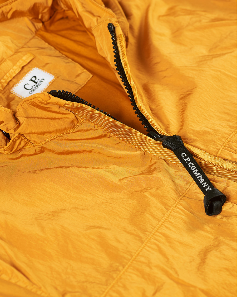 Homme | Manteaux Et Vestes | C.P. Company | Chrome Garment Dyed Nylon Hooded Overshirt Orange