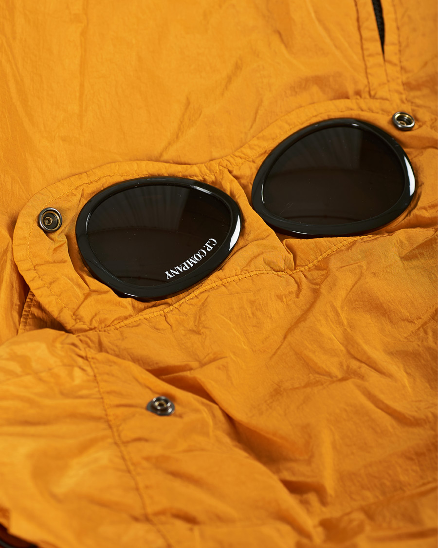 Homme | Manteaux Et Vestes | C.P. Company | Chrome Garment Dyed Nylon Hooded Overshirt Orange