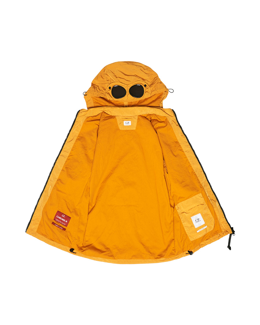 Homme | Manteaux Et Vestes | C.P. Company | Chrome Garment Dyed Nylon Hooded Overshirt Orange