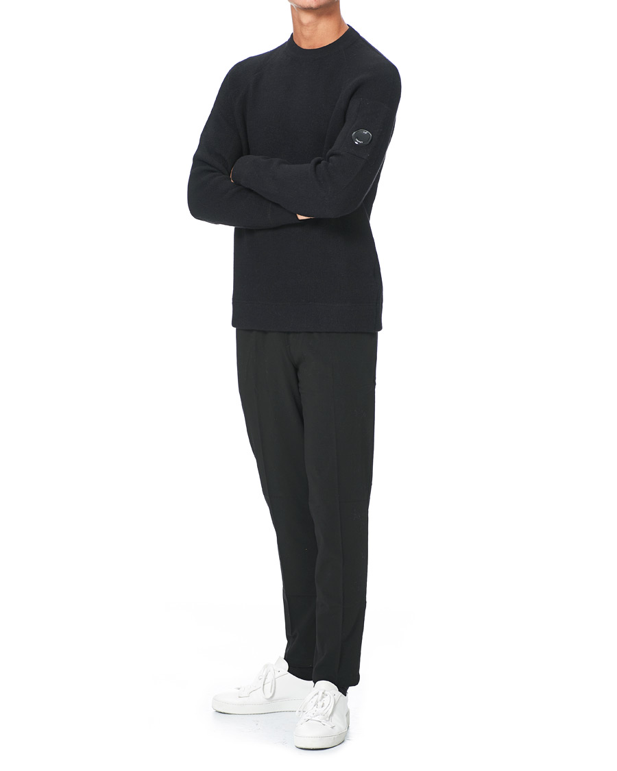 Homme | Pulls Et Tricots | C.P. Company | Double Knit Lambswool Lens Crew Neck Black