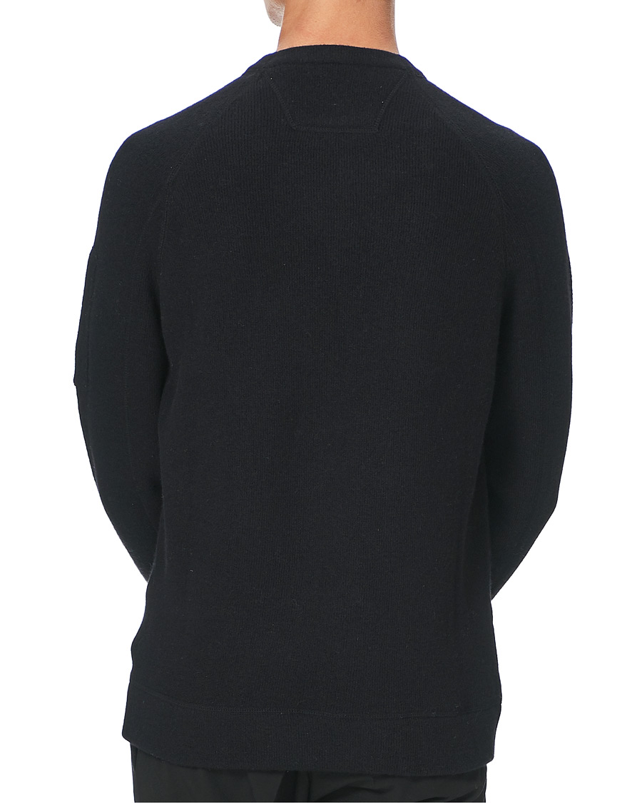 Homme | Pulls Et Tricots | C.P. Company | Double Knit Lambswool Lens Crew Neck Black