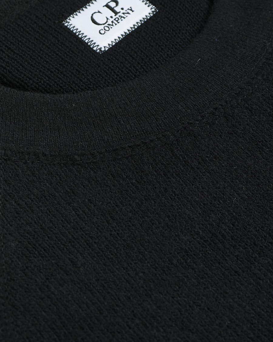 Homme | Pulls Et Tricots | C.P. Company | Double Knit Lambswool Lens Crew Neck Black