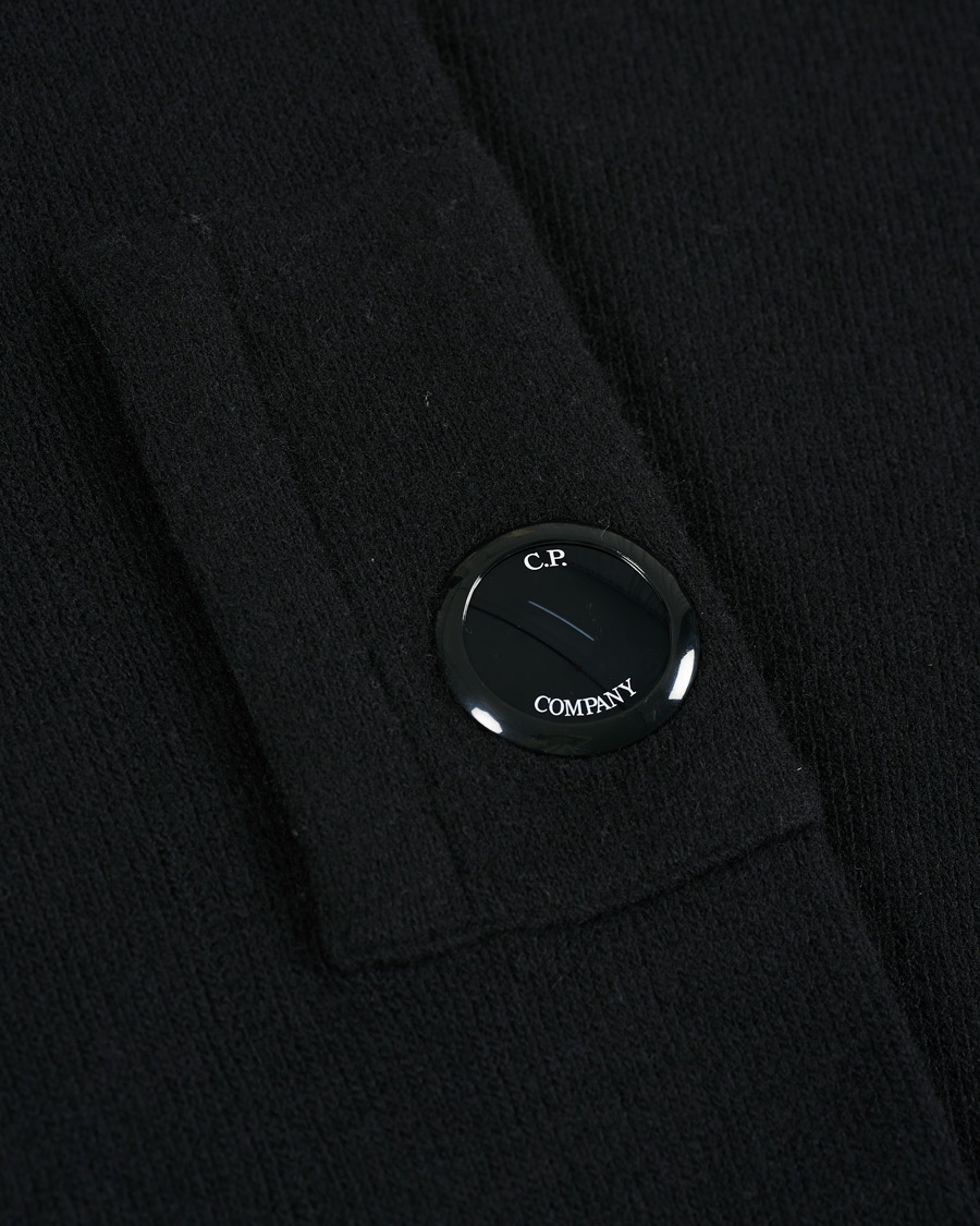 Homme | Pulls Et Tricots | C.P. Company | Double Knit Lambswool Lens Crew Neck Black
