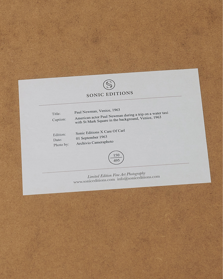 Homme | | Sonic Editions | Framed Paul Newman Venice 1963