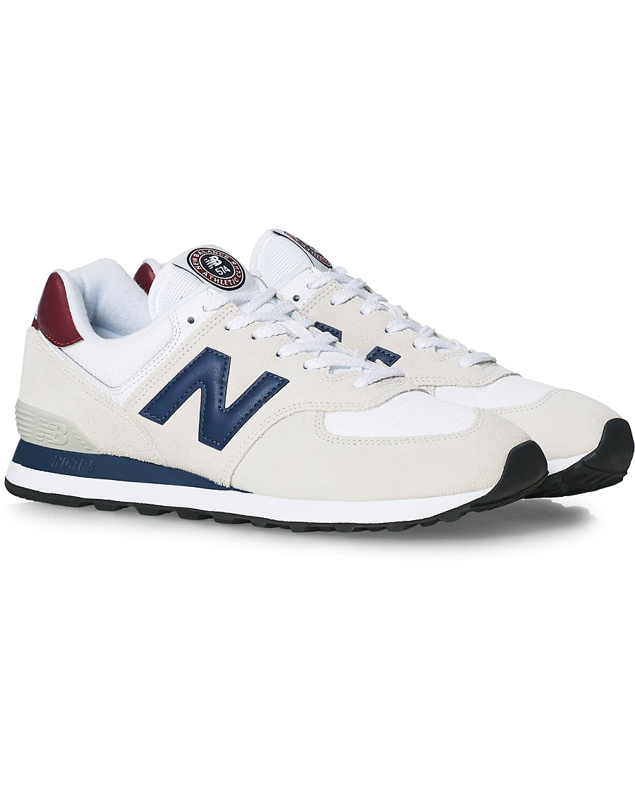 Homme | New Balance 574 Sneaker White/Navy | New Balance | 574 Sneaker White/Navy