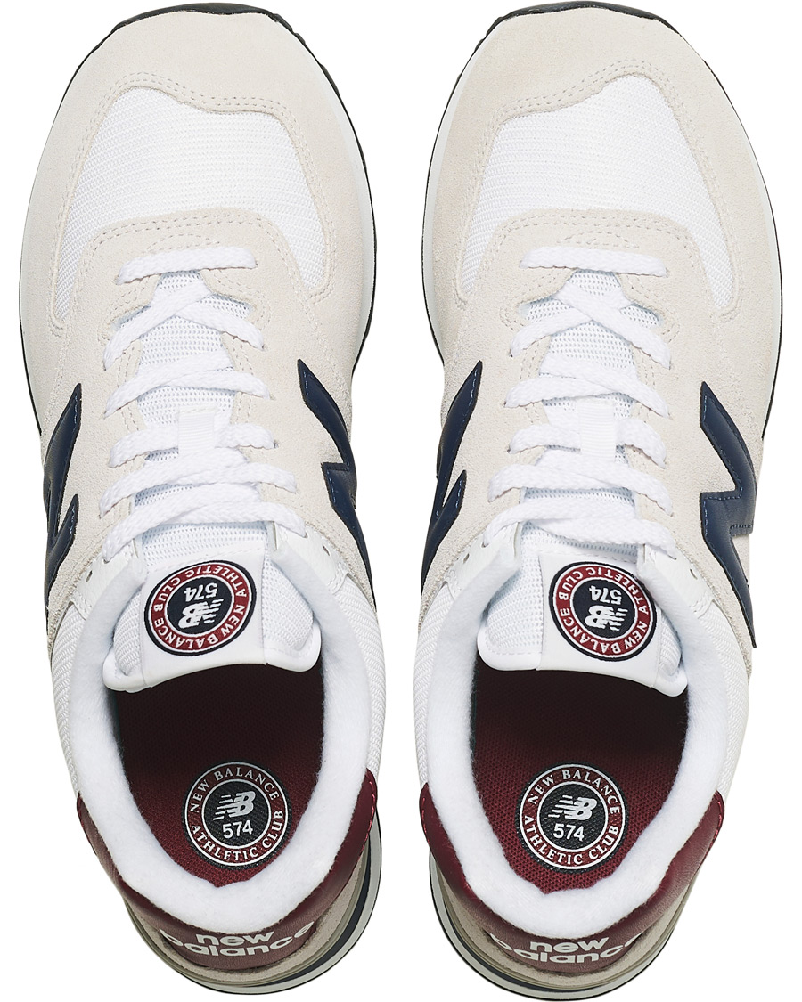 Homme | New Balance 574 Sneaker White/Navy | New Balance | 574 Sneaker White/Navy