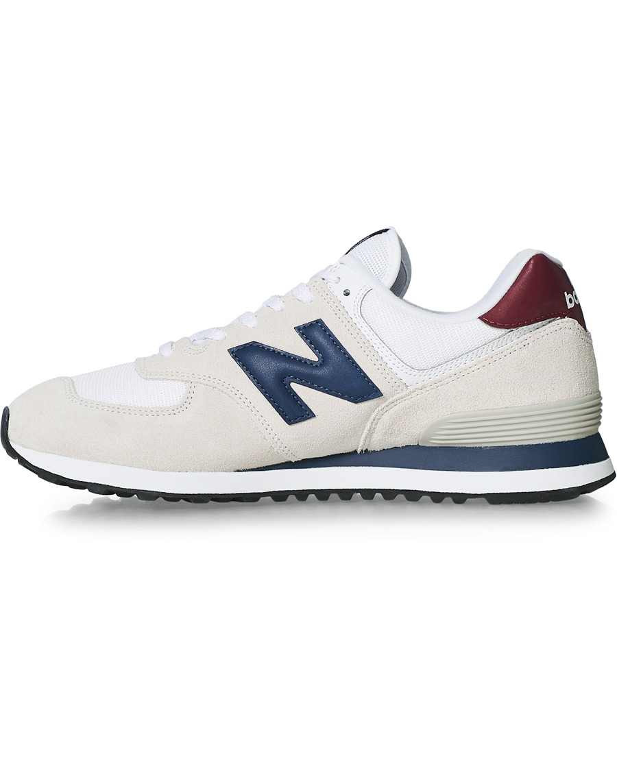 Homme | New Balance 574 Sneaker White/Navy | New Balance | 574 Sneaker White/Navy