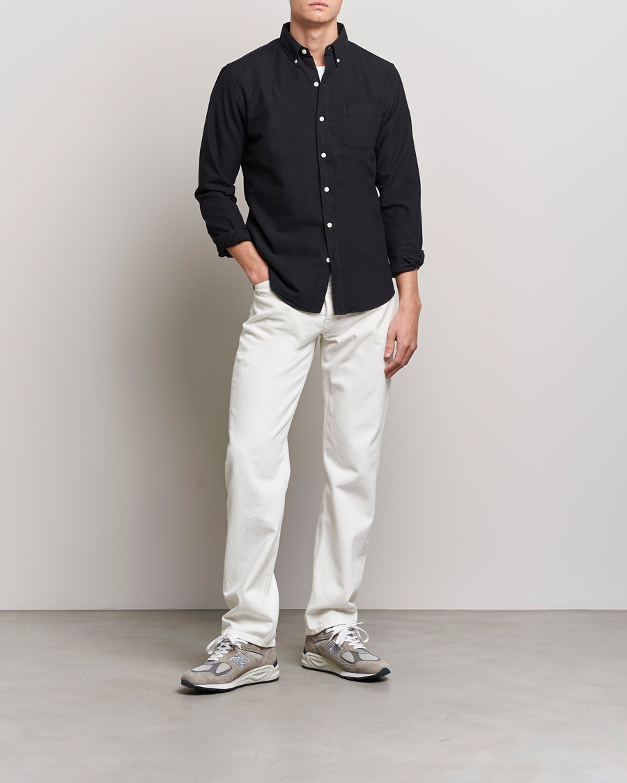 Heren | Overhemden | Colorful Standard | Classic Organic Oxford Button Down Shirt Deep Black