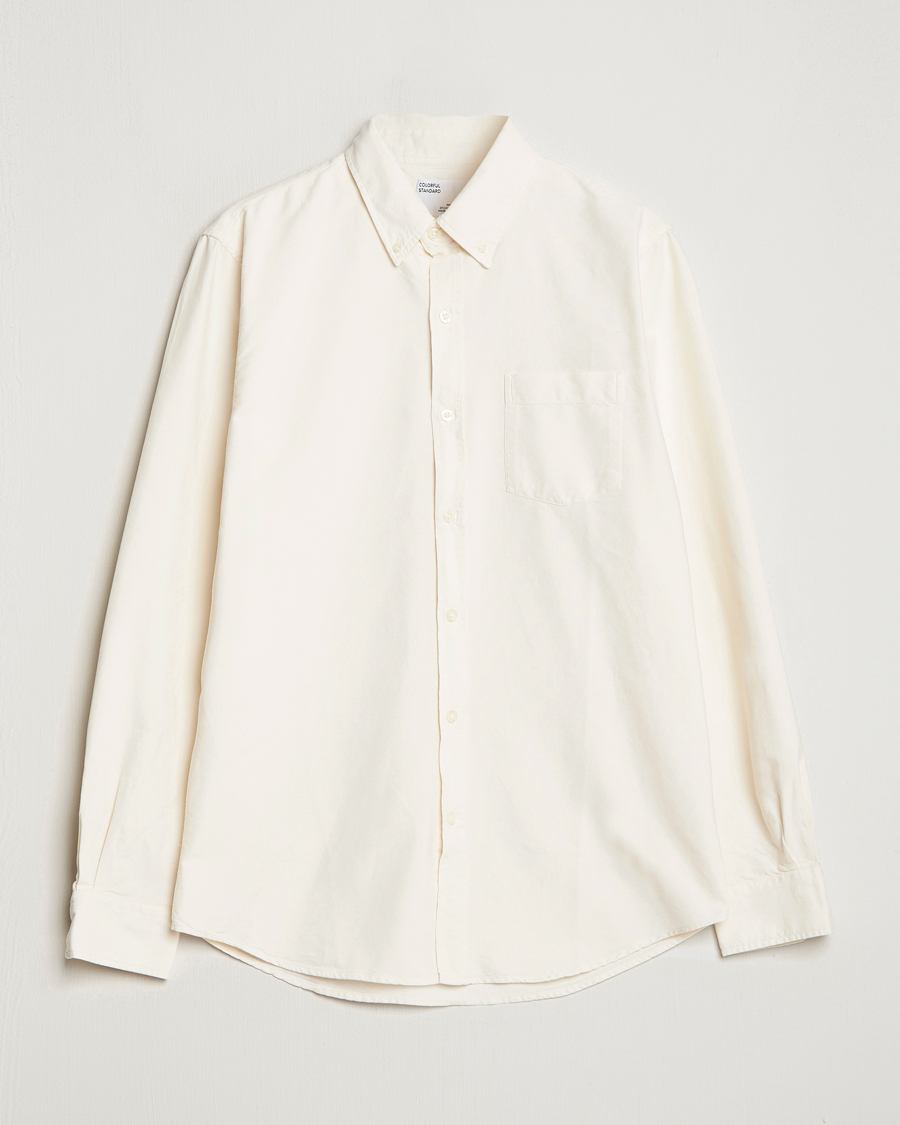 Heren | Overhemden | Colorful Standard | Classic Organic Oxford Button Down Shirt Ivory White