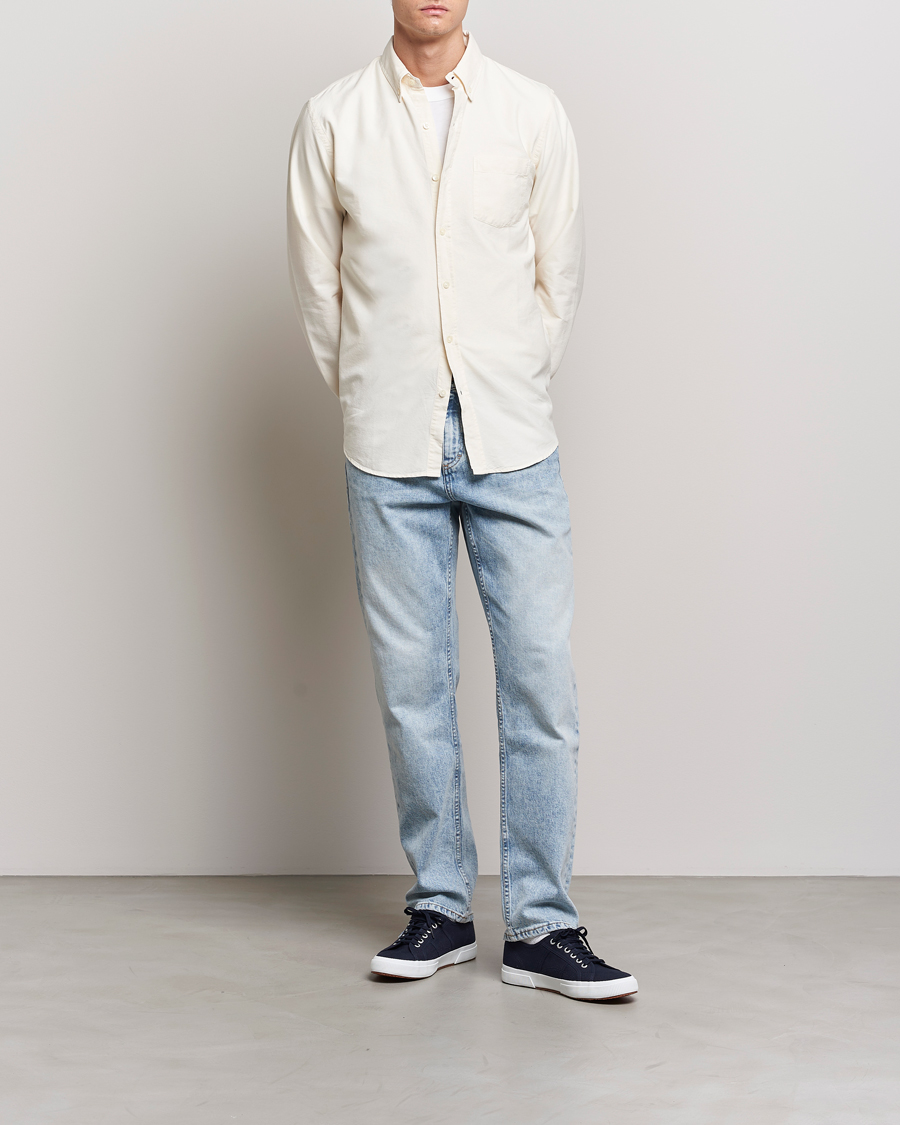Heren | Overhemden | Colorful Standard | Classic Organic Oxford Button Down Shirt Ivory White