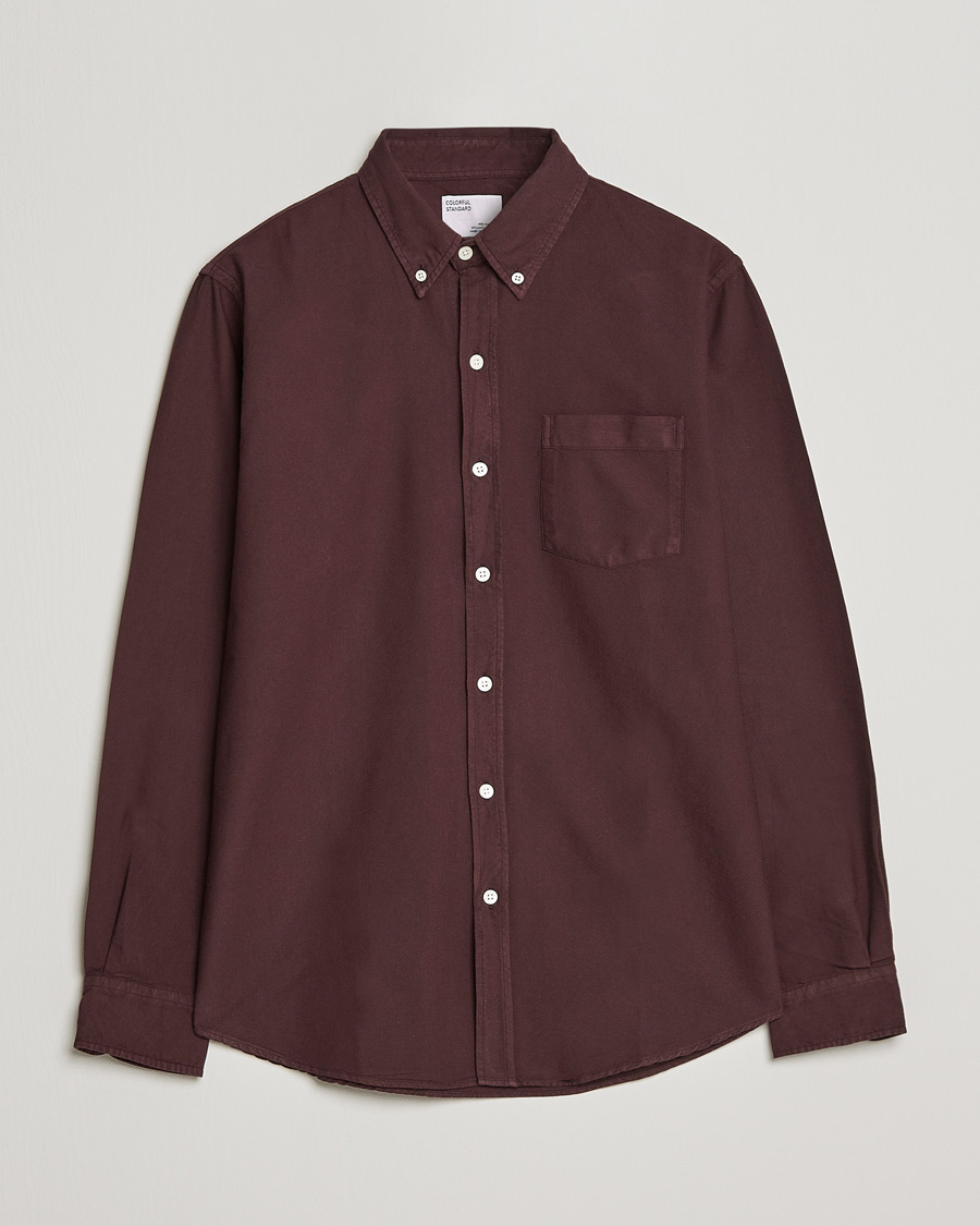Heren | Overhemden | Colorful Standard | Classic Organic Oxford Button Down Shirt Oxblood Red