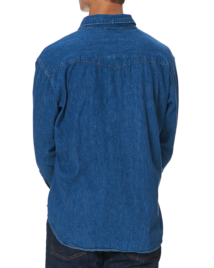 Homme | Chemises | orSlow | Denim Western Shirt Washed Indigo