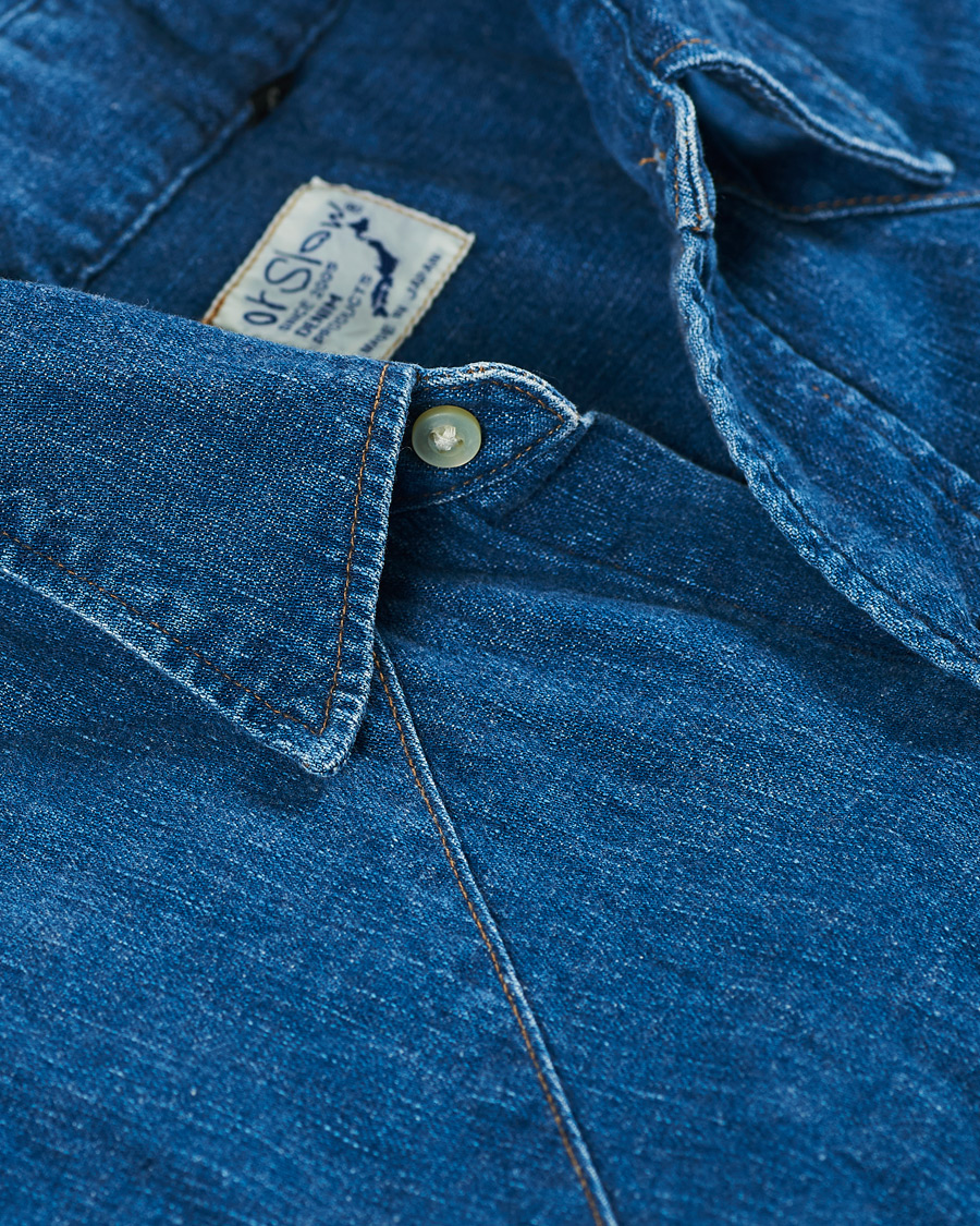 Homme | Chemises | orSlow | Denim Western Shirt Washed Indigo