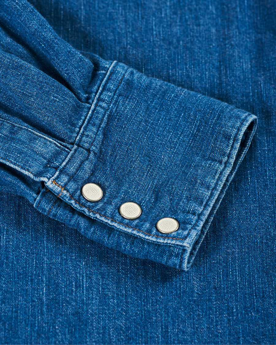 Homme | Chemises | orSlow | Denim Western Shirt Washed Indigo