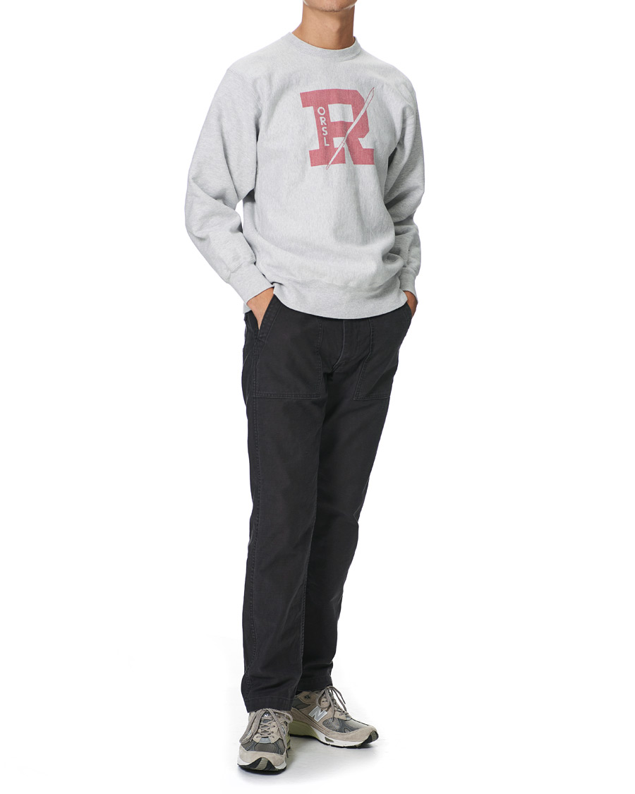 Homme | Pulls Et Tricots | orSlow | R Reverse Heavy Weight Sweatshirt Heather Grey