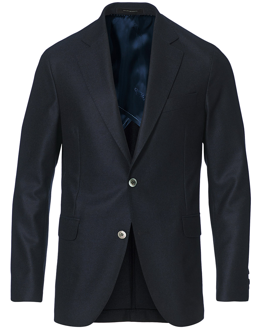 Homme | Blazers | Oscar Jacobson | Ferry Loro Piana Wool/Cashmere Blazer Navy