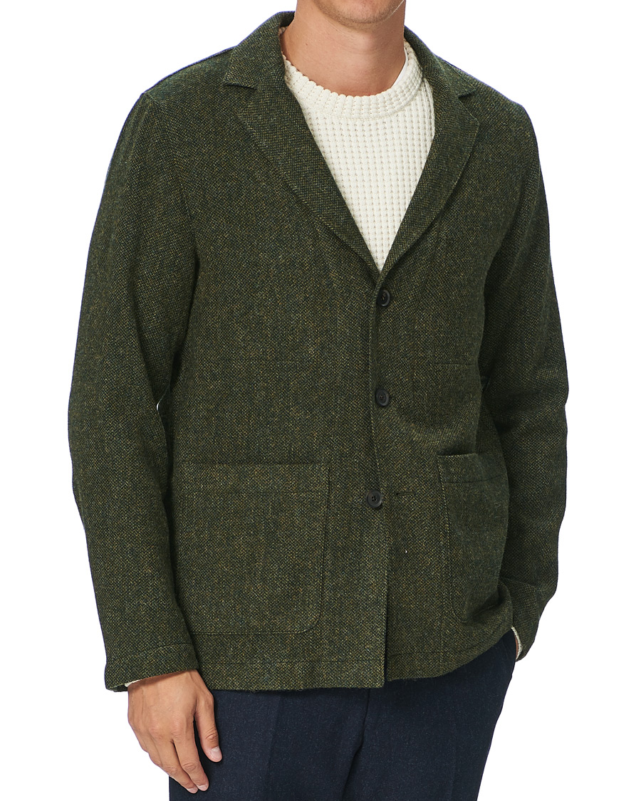 Homme | Manteaux Et Vestes | Oscar Jacobson | Hector Moon Wool/Cotton Shirt Jacket Green