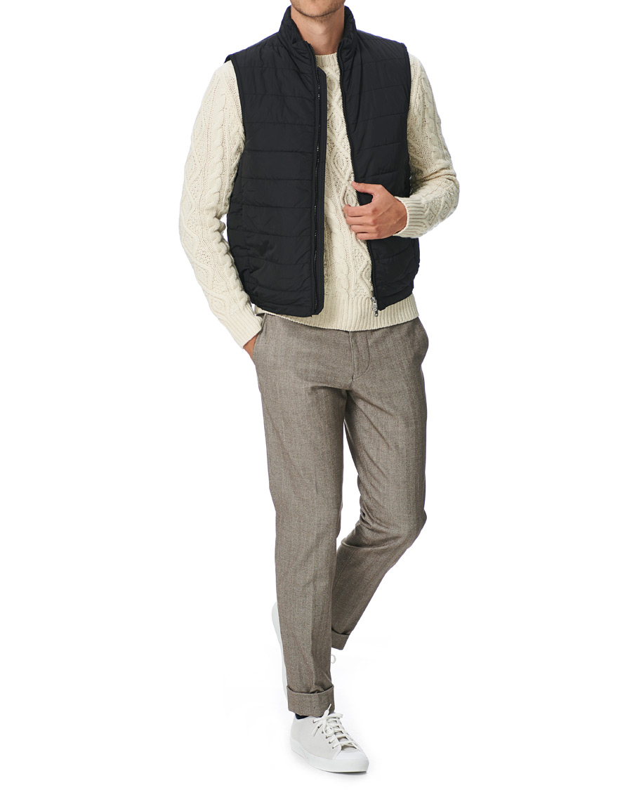 Homme | Pantalons | Oscar Jacobson | Nolan Drawstring Herringbone Trousers Light Brown