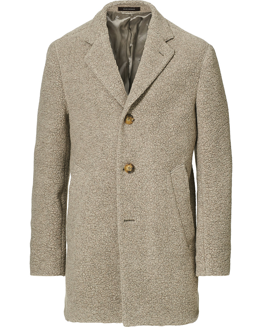 Homme | Manteaux Et Vestes | Oscar Jacobson | Storvik Wool Terry Coat Creme