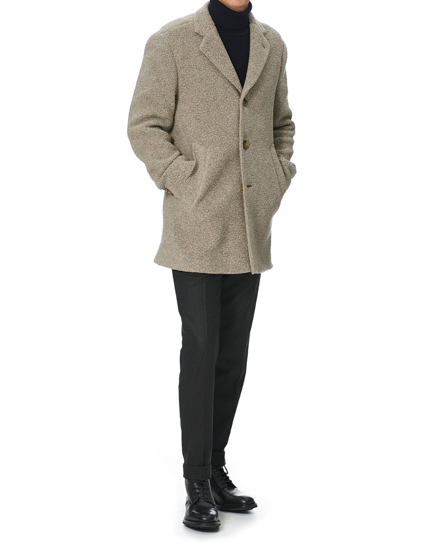 Homme | Manteaux Et Vestes | Oscar Jacobson | Storvik Wool Terry Coat Creme