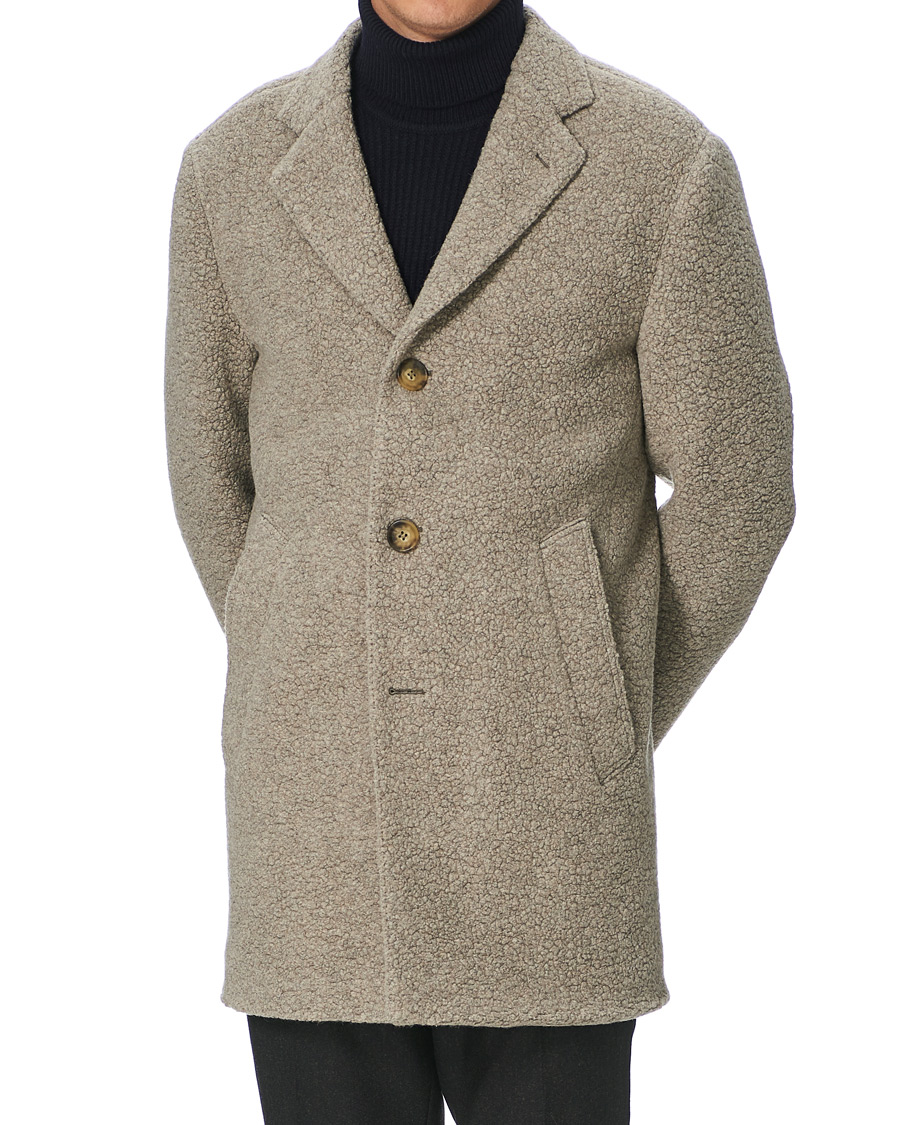 Homme | Manteaux Et Vestes | Oscar Jacobson | Storvik Wool Terry Coat Creme
