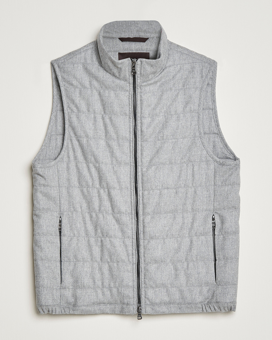 Homme | Manteaux Et Vestes | Oscar Jacobson | Liner EVO Flannel Waistcoat Light Grey