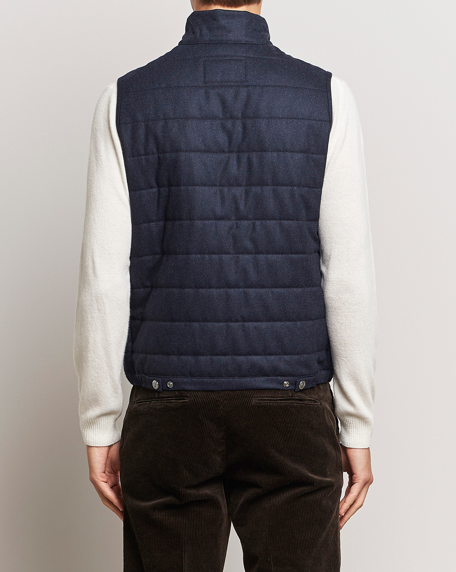 Heren | Jassen | Oscar Jacobson | Liner EVO Flannel Waistcoat Navy