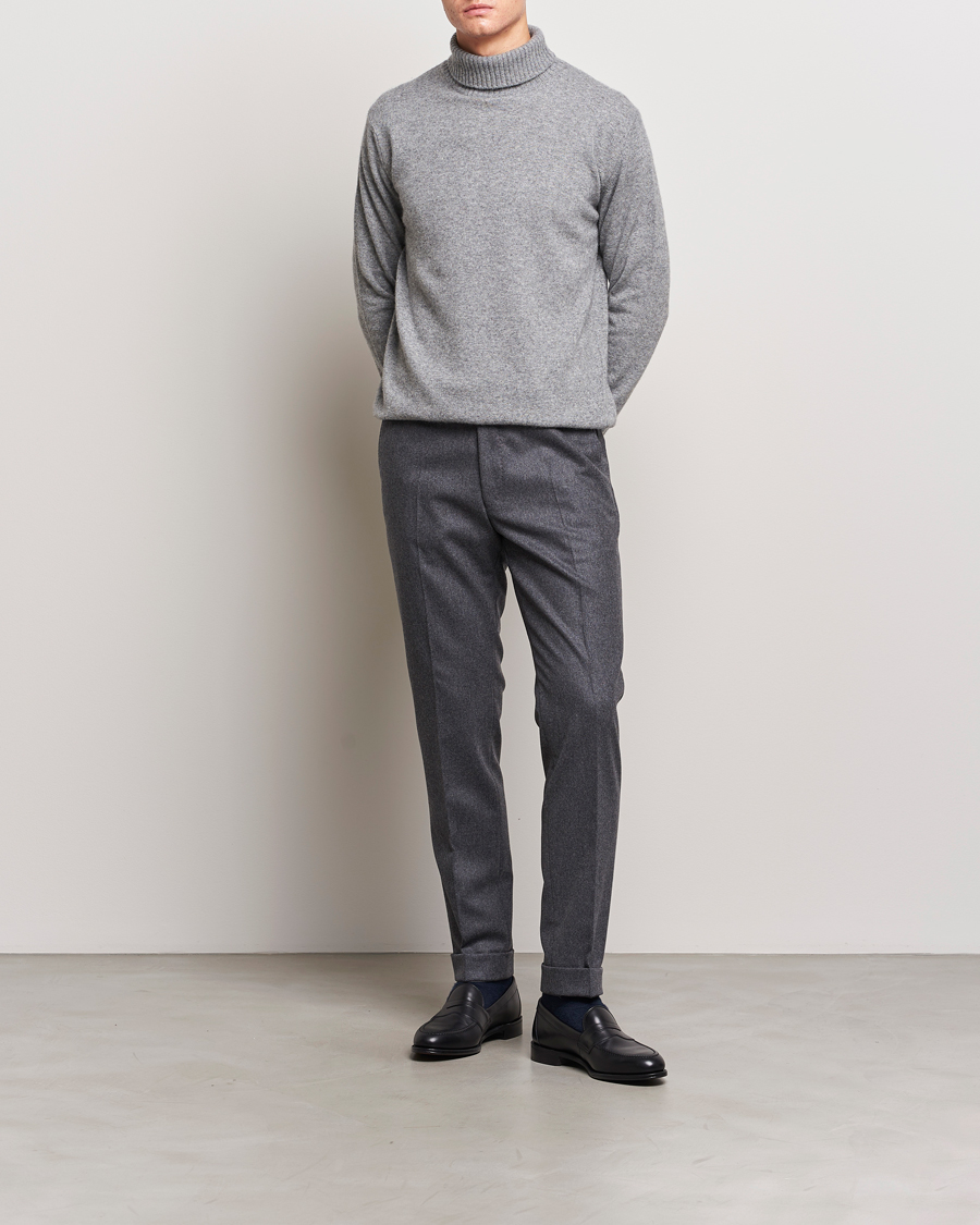 Homme | Pulls Et Tricots | Oscar Jacobson | Salim Wool/Cashmere Rollneck Light Grey