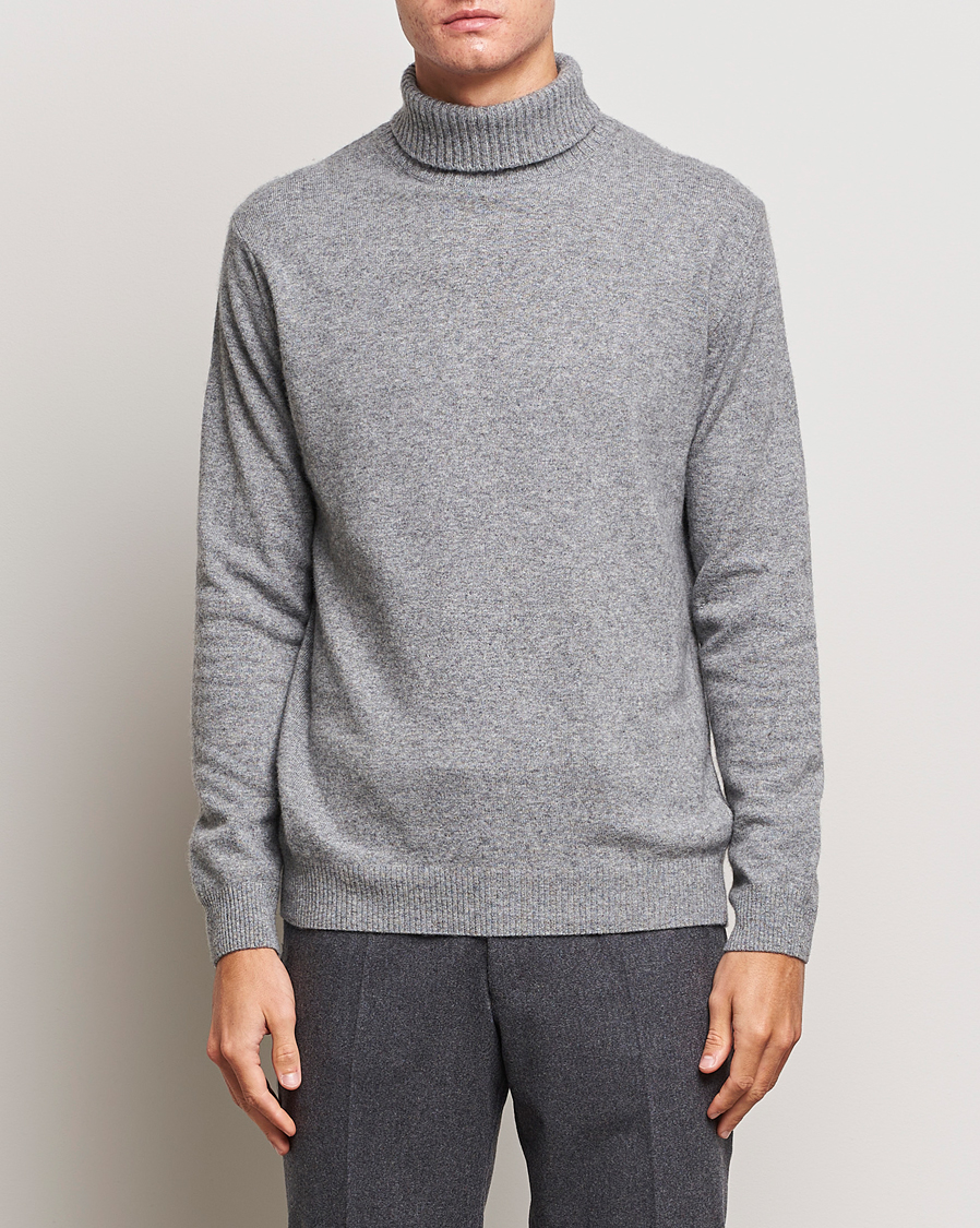 Homme | Pulls Et Tricots | Oscar Jacobson | Salim Wool/Cashmere Rollneck Light Grey