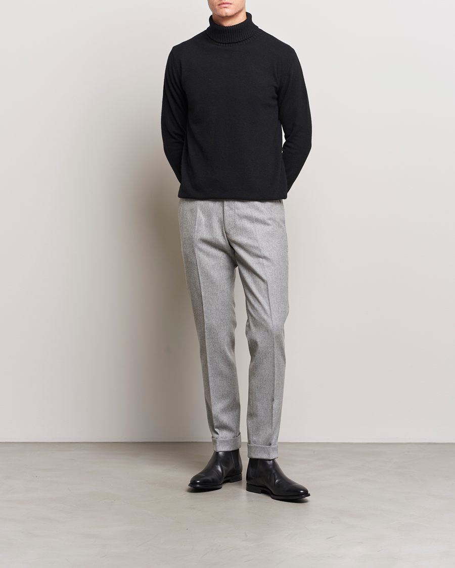 Homme | Pulls Et Tricots | Oscar Jacobson | Salim Wool/Cashmere Rollneck Black
