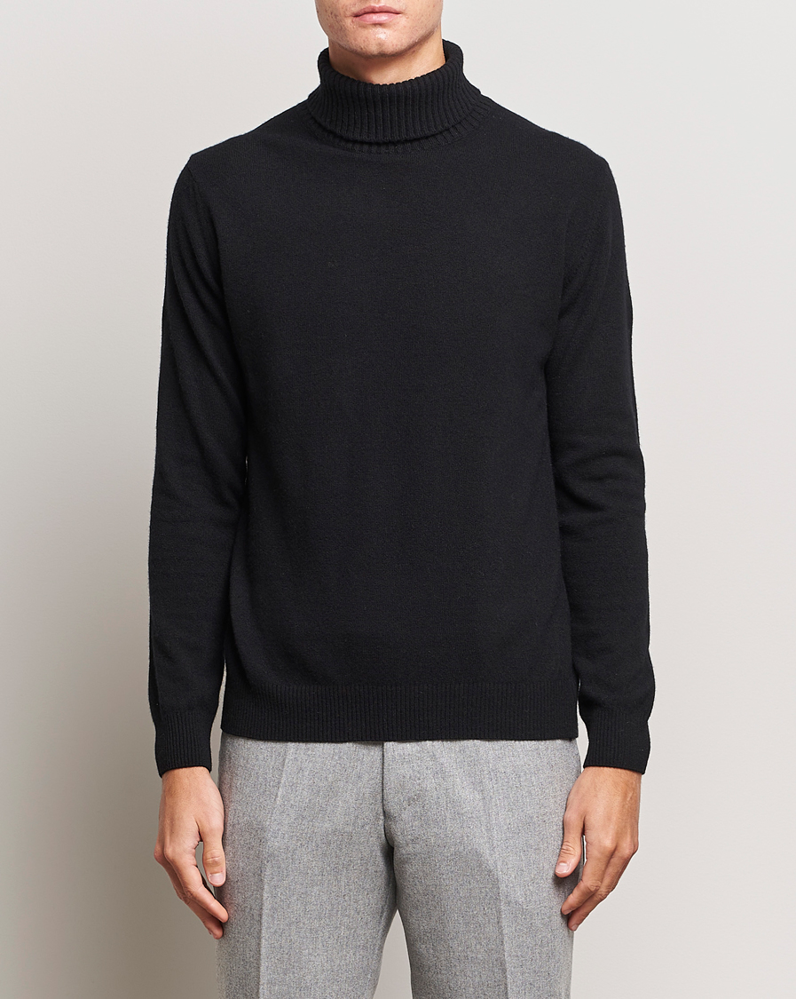Homme | Pulls Et Tricots | Oscar Jacobson | Salim Wool/Cashmere Rollneck Black