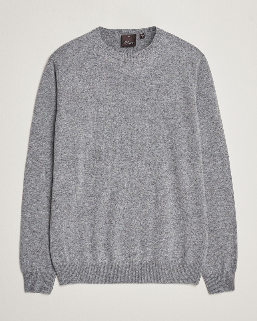Homme | Pulls Et Tricots | Oscar Jacobson | Valter Wool/Cashmere Round Neck Light Grey