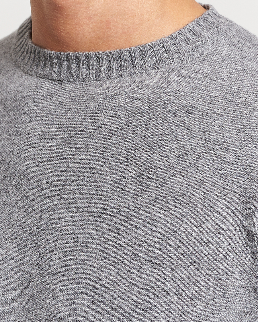 Homme | Pulls Et Tricots | Oscar Jacobson | Valter Wool/Cashmere Round Neck Light Grey
