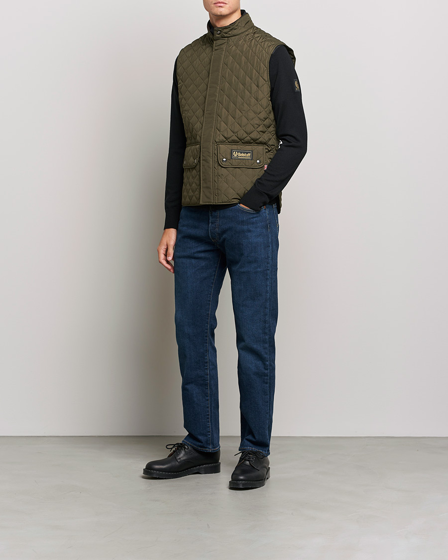 Heren | Gilets | Belstaff | Waistcoat Quilted Faded Olive