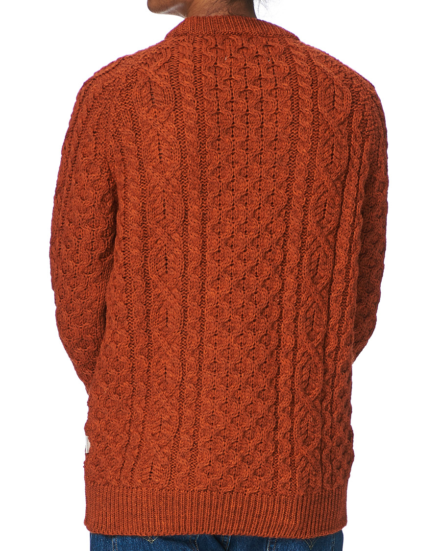 Homme | Pulls Et Tricots | Peregrine | Hudson Wool Aran Knitted Jumper Orange