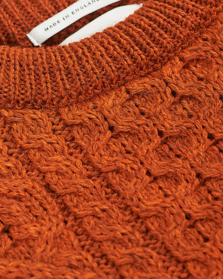 Homme | Pulls Et Tricots | Peregrine | Hudson Wool Aran Knitted Jumper Orange