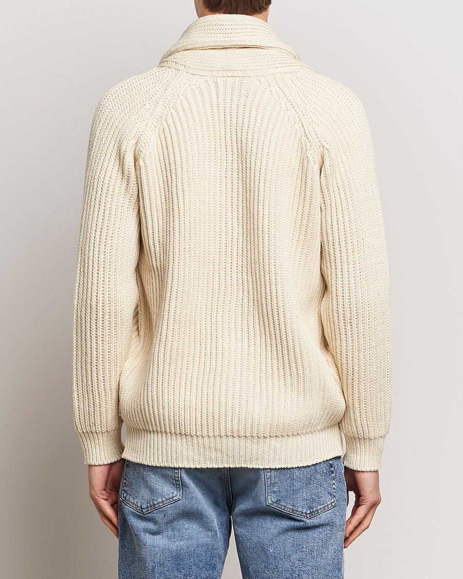 Homme | Pulls Et Tricots | Peregrine | Wilkinson Ribbed Wool Cardigan Ecru