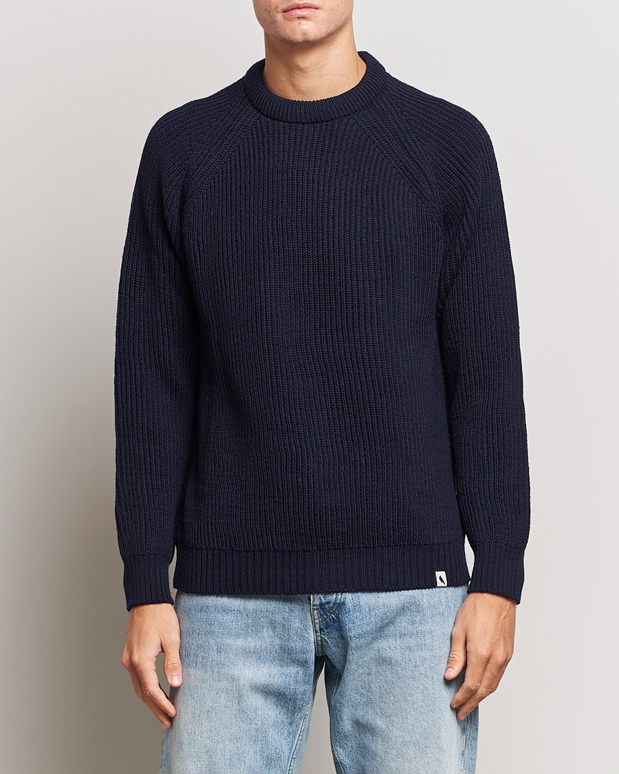 Homme | Pulls Et Tricots | Peregrine | Ford Knitted Wool Jumper Navy