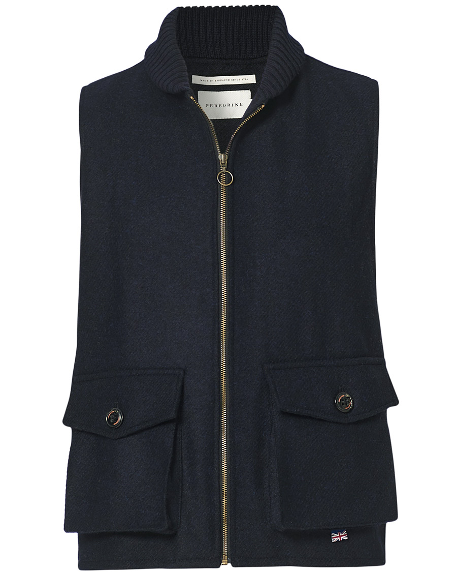 Homme | Manteaux Et Vestes | Peregrine | Horrix Harris Tweed Wool Gilet Navy