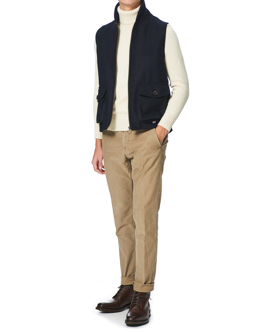 Homme | Manteaux Et Vestes | Peregrine | Horrix Harris Tweed Wool Gilet Navy