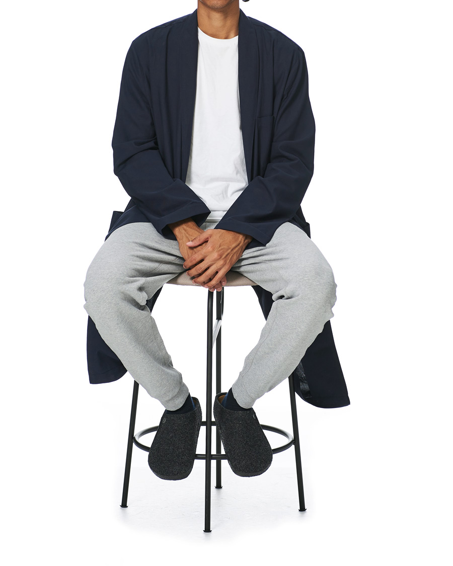 Heren | Pyjama's en gewaden | Sunspel | Cotton Robe Navy