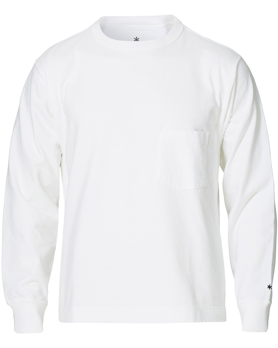 Heren | T-shirts | Snow Peak | Heavy Cotton Long Sleeve Tee White